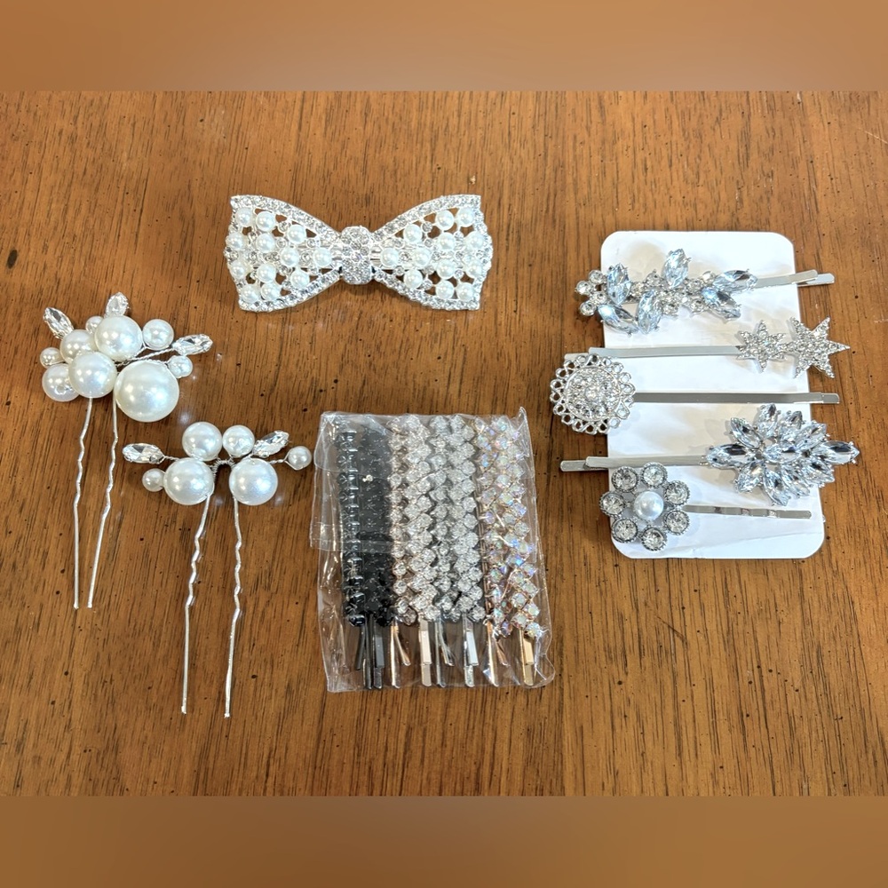 Set of Sparkly Hair Pins